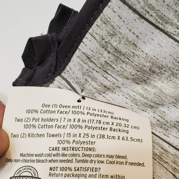 Rooster decor Kitchen Set, 5-pc, Towels Potholders Mitt, French Country Chicken - Picture 5 of 5